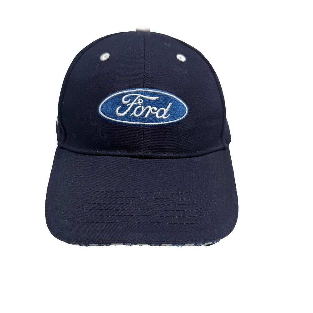 FORD Dealership Baseball Cap Hat Blue 100% Cotton Adjustable Strapback EUC